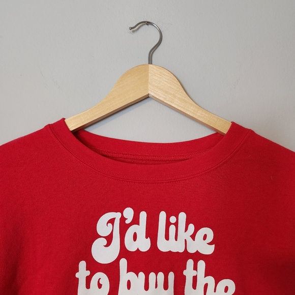 ✨2 for $5✨ Coca Cola Cropped Red Sweatshirt Size Small - Picture 4 of 8